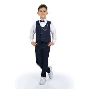 Erkek Çocuk 6 Düğme Yelek Takım Elbise M00834