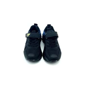 Çırtçırtlı Siyah Mavi Erkek Çocuk Spor Ayakkabı