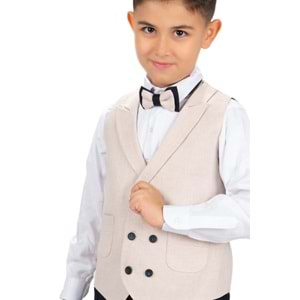 Spor Yelek, Gabardin Pantolon, Gömlek, Papyon Erkek Çocuk Takım SB277