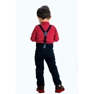 Erkek Bebek Gömlek, Askı, Papyon Ve Pantolon Takım SB294