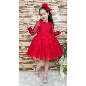 Kız Çocuk Kt-kt Dantel Kız Çocuk Elbise SB306