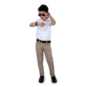 Erkek Çocuk Gömlek, Gabardin Pantolon Kombin Takım SB422
