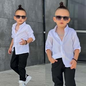 Erkek Çocuk Gömlek, Gabardin Pantolon Kombin Takım SB422