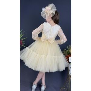 Kız Çocuk Elbise Tokalı Kokoş Elbise SB472