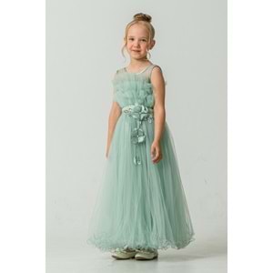 Organze Kumaş Kız Çocuk Abiye SB475