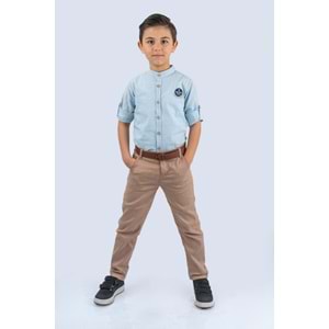 Erkek Çocuk Pamuklu Gömlekli Takım SB489