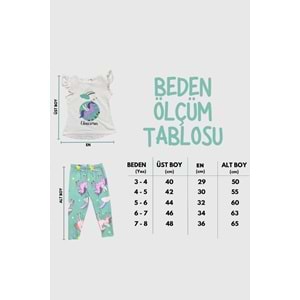 Kız Çocuk Baskılı Taytlı Takım SB528