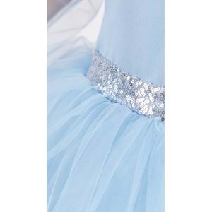 Kız Çocuk Tül Kumaş Abiye Elbise SB534