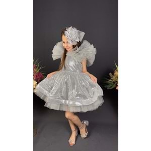 Payetli Tütü Destekli Kız Çocuk Kokoş Abiye SB537