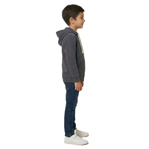 Fermuarlı , Kapüşonlu 2iplik Okul Hırkası