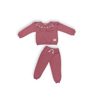Çiçekli Kız Çocuk Eşofman SB548