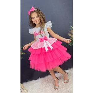 Kız Çocuk Payetli Taçlı Doğum Günü Elbise SB555