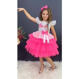 Kız Çocuk Payetli Taçlı Doğum Günü Elbise SB555