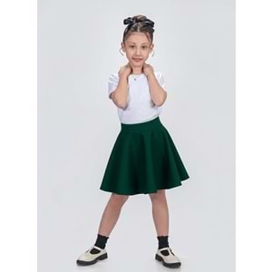 Dalgıç Kumaş Kız Çocuk Kloş Bayramlık Etek