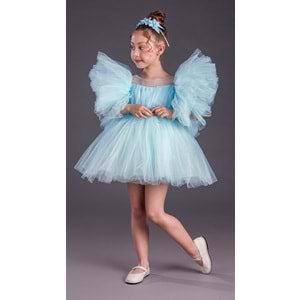 Tütülü Tavus Model Kız Çocuk Abiye SB582