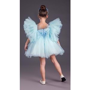 Tütülü Tavus Model Kız Çocuk Abiye SB582