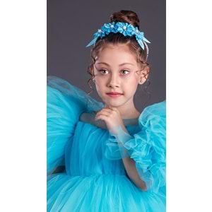 Tütülü Tavus Model Kız Çocuk Abiye SB582