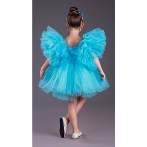 Tütülü Tavus Model Kız Çocuk Abiye SB582