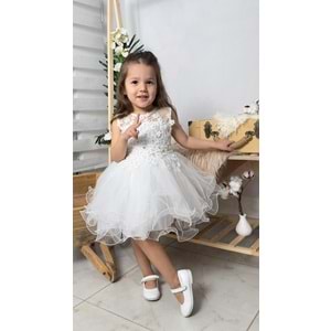 Kız Bebek Tütülü Gelinlik Elbise SB585