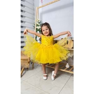 Kız Bebek Tütülü Gelinlik Elbise SB585