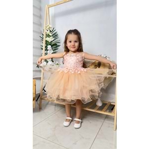 Kız Bebek Tütülü Gelinlik Elbise SB585