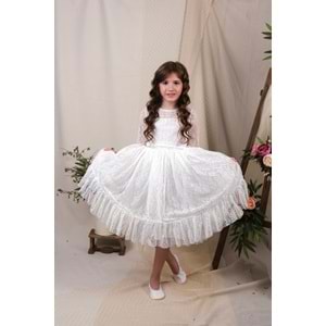 Dantel Kumaş Kız Çocuk Yazlık Elbise SB600