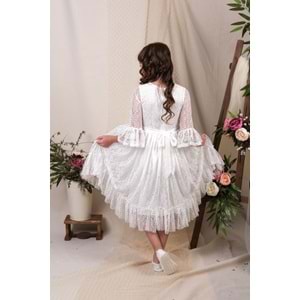 Dantel Kumaş Kız Çocuk Yazlık Elbise SB600