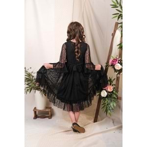 Dantel Kumaş Kız Çocuk Yazlık Elbise SB600