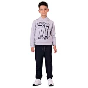 Erkek Çocuk Baskılı Kapüşonlu 2iplik Eşofman Takım SB617