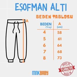 3iplik Kumaş İçi Polarlı 2li Set Eşofman Alt
