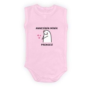Annesinin Minik Prensesi Baskılı Çıtçıtlı Badi SB635