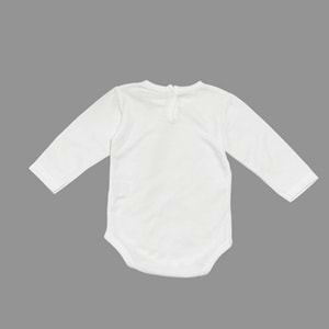 Kuzu Baskılı Esprili Unisex Bebek Badi SB637