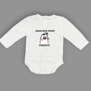 Babasının Minik Prensesi Esprili Kız Bebek Badi SB638