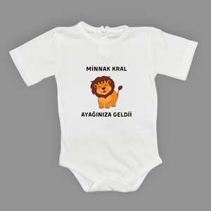 Aslan Minnak Kral Esprili Erkek Bebek Badi SB641