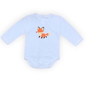 Tilki Motif Unisex Penye Bebek Body SB642