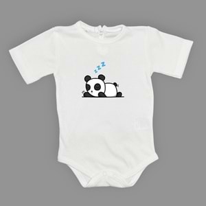 Panda Motif Unisex Penye Bebek Body SB643