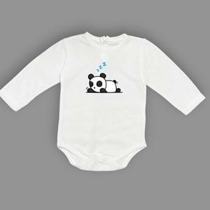 Panda Motif Unisex Penye Bebek Body SB643