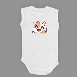 Kedi Motif Unisex Penye Bebek Body SB644