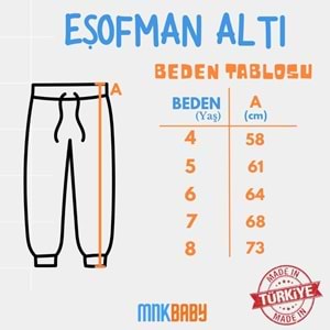 Pamuklu İçi Polarlı 3 iplik Eşofman Alt SB645