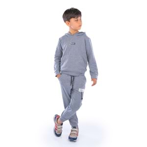 Kapşonlu Kanguru Cep 2iplik Mevsimlik Eşofman SB10071