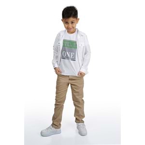 Erkek Çocuk Gömlekli Tişörtlü Pantolonlu Takım