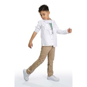 Erkek Çocuk Gömlekli Tişörtlü Pantolonlu Takım