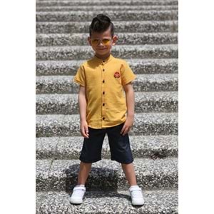 Keten Kaprili Yazlık Erkek Çocuk Takım SB4306