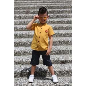 Keten Kaprili Yazlık Erkek Çocuk Takım SB4306