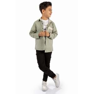 Pantolon , T-Shirt 3Parça Pamuklu Erkek Çocuk Takım SB965