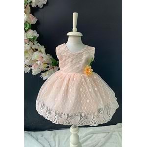 Kız Bebek Papatya Motif Abiye Elbise SB146