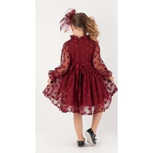 Prenses Tokalı Tarz Çocuk Puantiyeli Elbise