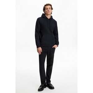 Erkek Fit Kesim İçi Polarlı 2 İplik Kapüşonlu Sweatshirt