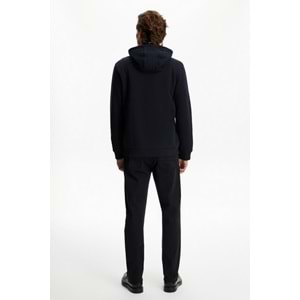 Erkek Fit Kesim İçi Polarlı 2 İplik Kapüşonlu Sweatshirt