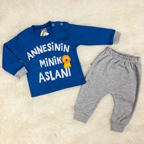 Annesinin Minik Aslanı Erkek Bebek Takım